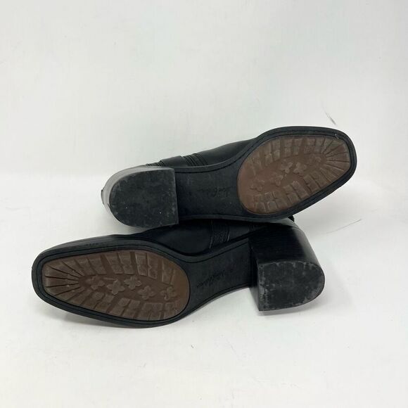 Sam Edelman Dalma Ankle Boots Womens 10 Black Studded Harness Leather Chelsea - Picture 6 of 8